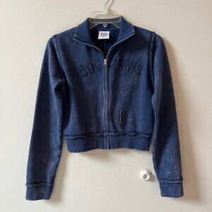 BDG Urban Outfitters Cropped Front Zip  Sweatshirt Long Sleeve Jacket